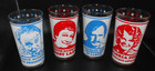 1972 Archie Bunker For President All In The Family Complete Set Of 4 Glasses