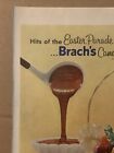 1957 Brachs Candies Easter Print Ad Chocolate Eggs Bunnies Jelly Beans Vtg 1950s