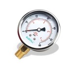 2 5  Liquid Filled Air Pressure Gauge 0-60 Psi  1 4  Npt  Stainless Steel Case