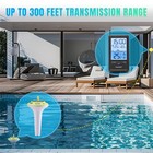 Raddy Pt-5 Wi-fi Pool Thermometer Ipx8 Waterproof Temp Humidity Monitor Alarm