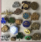 Vtg Og Job Lot Girl Guides Pin Badges  Enamel Metal Pixies Trefoils