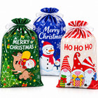 Christmas Gift Bags 30pcs Drawstring Assorted Sizes Plastic Ribbon Ties Tags