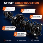 2x Front Shock Struts Assembly For Vw Jetta Beetle Golf Passat Audi A3 172311