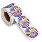 500 Pcs 1 89  Patriotic 250th Independence Anniversary Stickers Roll St-q03