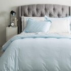 Susybao Baby Blue Queen 100  Cotton Duvet Cover Set 3 Pcs With Zipper 2 Pillow