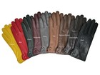 Womens Genuine Nappa Sheepskin Leather Lined Gloves With Button