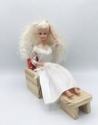 Homemade Wood Doll House Furniture Set-chairs cushions tables  barbie Not Incl 