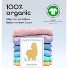 Hugs   Llamas 100  Organic Cotton Muslin Fitted Crib Sheet  Peach Sorbet
