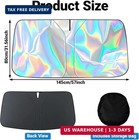 Car Windshield Sun Shade Upgraded  Foldable Laser Titanium Silver Front Window S