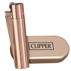 Clipper Metal Lighter - Refillable  Includes Case  Rose Gold Box Of 12 Lighters 