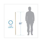 Boardwalk Tapered End Broom Handle  Lacquered Wood  1 13  Diax60   Natural  2 pk