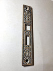 Aesthetic Copper cast Iron Door Mortise Strike Plate 1880s Antique Eastlake D