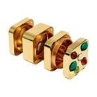 Edie Parker Gemstoned Grinder Gold 4 Piece 2 25  Aluminum Herb   Spice