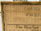 Antique American Needlework Sampler 1843 Eliza Hoad Age 9
