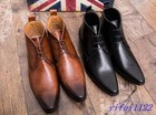 Mens Pointy Toe Faux Leather Ankle Boots Dress Party Clubwear Prom Lace Up Shoes