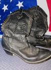 Durango Women s Rd4140 Rodeo Cowboy Western Black Leather Boots 8 5 M Cowgirl