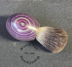 Handmade Color Wood Silver Badger Hair Shaving Brush Made In Usa Wood 319