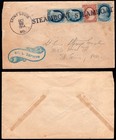 Scott 24   26  Steamboat Sl Fancy Cancel On St Louis Beautiful Philatelic Cover 