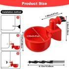 24-pack Automatic Chicken Water Cups Poultry Drinker Feeder With Hole Saw