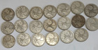 Canada King George  Vi Quarters  25 Cents Coins  Silver  800 -  Lot Of 20 Coins