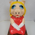 Vintage Hand Painted Sitting Miss Piggy Lamp Art Piece 1980 Home Decor Tested