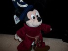 Disney Store Fantasia Sorcerer Mickey Mouse Plush Stuffed Animal Doll New 12 