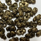 12 Vintage Female girl Design Metal Button accessory Brass Finish  3 4  X 1 2 