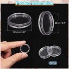 20pcs 20mm Silver Dollar Coin Holders Round Plastic Coin Capsule Acrylic