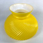 Deep Yellow Case Glass Ribbed Swirl Oil Lamp Shade Fitter 7 