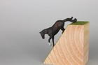Micro Mini Artist Resin Horse  banksy  Sculpted By Maggie Bennett