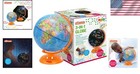 Interactive Educational Globe For Kids - Illuminated 8-inch World With Projector