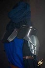 Medieval Steel Gothic Pauldrons With Upper Arm Armor Set- Larp Lady Shoulder Arm