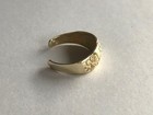 Very Nice Sterling Silver Gold Plated Toe Ring Floral Pattern  J202