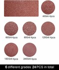 24pcs 1 2x18 In Air Belt Sander File Sanding Belts 40 60 80 120 180 240 Grit
