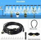 Misting Cooling System 98ft  30m  Misting Line   30 Brass Mist Nozzles Garden Us