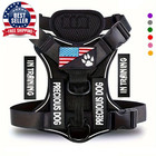 Service Dog Harness  Reflective Dog Vest Harness With 5 Pcs Patches  Adjustable 