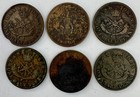 Lot Of 6 Bank Of Upper Canada Half 1 2 Penny Tokens 1852-1857 Circulated Damaged