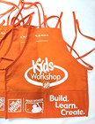 Lot Of 6 New Home Depot Kids Workshop Aprons Orange white