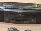 Sony Cfs-w318 Boombox Dual Cassette Player Am fm Radio   Vintage Stereo   Tested