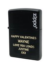 Personalised Black Matte Genuine 218zl Zippo Lighter - Engraved Smoking Gift