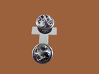 Silver Chaplain Cross Hat Pin Lapel Pin Christian Cross Double Post Pin