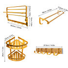 New Bathroom Accessory Set Wall Mount Bath Toilet Brush Hardware Towel Rack Usa
