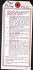 1940s Johnson Motors Sea Horse Model Tn 27 Original Instruction Tag 3 X 7 