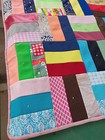Scrappy String Crazy Quilt Coverlet Throw Blanket Vintage 60s-70s