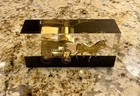 Kraft Cheese Corporate Quality Award Lucite   Gold Colored Metal Wagon 1987-89