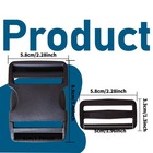 6set Buckles For Nylon Webbing Straps 2   Quick Side Release Plastic Buckles Cli