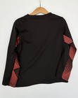 Nike Dri-fit Kids Black Red Swoosh Long Sleeve Athletic Shirt Size 6 Euc
