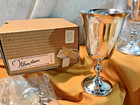 Pair New In Box Old Stock William Adams Silverplate Water Goblets Made In Italy