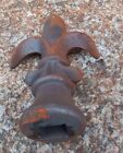 Large Spear Style Fleur De Lis Cast Iron Finial 6 1 2  High