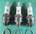 Qty  3 Nos Vintage 14mm Ac  Titan  No  6 Spark Plugs 1941 Flint Mi